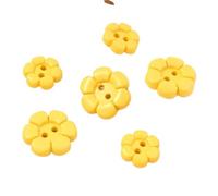 botones metálicos, Botones for coser, 30 unidades, con forma de flor, bonitos botones decorativos for ropa, cárdigans y camisas(Yellow,11mm)