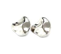 Botones metálicos irregulares de 19/24 mm, ideales para ropa de mujer, abrigos, chaquetas, suéteres, etc. (DIY) hechos a mano.,Plata,19 mm 6 piezas