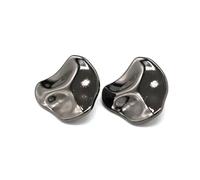 Botones metálicos irregulares de 19/24 mm, ideales para ropa de mujer, abrigos, chaquetas, suéteres, etc. (DIY) hechos a mano.,Negro,24 mm 6 piezas