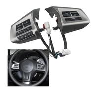 Botones multifunción en el Volante Para Subaru XV Para Crosstrek Forest 2013-2014 Para Legacy Interruptor Control Crucero Botón Volante Reproductor Audio Android(Silver gray)