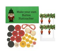 Botones navideños, trabajos artesanales con cascanueces - Kit para la creación de botones - Para crear decoraciones para el árbol, niños a partir de 3 años, fiestas, adultos, familia, amigos y puertas
