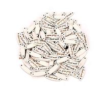 Botones ovalados de madera hechos a mano, 100 Uds., manualidades de costura, álbum de recortes, etiquetas de 2 agujeros, Material de madera, 2,5x0,8 cm,