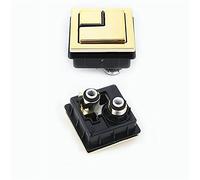 Botones para cisterna de inodoro, Botón pulsador doble cuadrado de color dorado 58 x mm for inodoro, repuesto for orificio tapa cerámica tanque agua 45 a 56, J18262