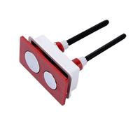 Botones para cisterna de inodoro, Botón pulsador doble for inodoro rectangular rojo, botón for tanque de agua 85 x 46 mm, accesorios for, for J18332