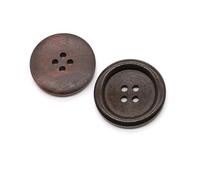 Botones Para Costura Botones redondos de madera de 2/4 agujeros de 10-38 mm