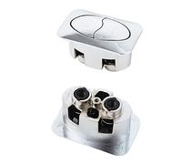 Botones para inodoros, Botón pulsador doble cuadrado for inodoro de 72 x 45 mm, botón con interruptor descarga plástico ABS, accesorios tanque agua, J18254