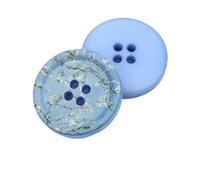 Botones Para Ropa 10 Uds. Botones de 4 agujeros estilo pintura al óleo botones resina DIY for ropa botón cuatro ojos abrigo traje decoración accesorio costura(10,21mm)