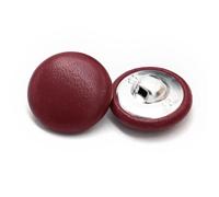 Botones Para Ropa Botones cubiertos de cuero con vástago for ropa, abrigo, cortavientos, sofá, botón, decoraciones coloridas DIY, 11/15/20/25/30mm, 10 Uds(Dark Red,20mm 10pcs)