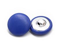 Botones Para Ropa Botones cubiertos de cuero con vástago for ropa, abrigo, cortavientos, sofá, botón, decoraciones coloridas DIY, 11/15/20/25/30mm, 10 Uds(Blue,20mm 10pcs)
