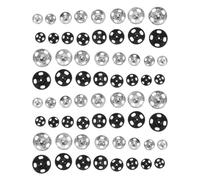 Botones Presión para Coser Kit de Cuatro Tamaños Metal Latón Plata Negro | Cierres Ocultos Broches, Surtido Multi-tamaño, Caja de Almacenamiento Profesional, para Vestidos y Cárdigans