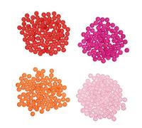 Botones redondos de madera Botones artesanales Botones lindos 400 piezas Colores surtidos Suavizado ligero 2 agujeros para decoración de bricolaje Costura Scrapbooking 15 mm 0,6