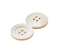 Botones redondos de madera con cuatro agujeros, de 9mm a 38mm, Color 1, 34mm, 10 unidades