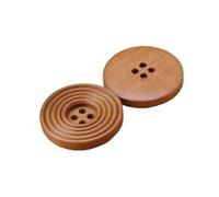 Botones redondos de madera con cuatro agujeros, de 9mm a 38mm, Color 2, 28mm, 10 unidades