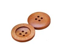 Botones redondos de madera con cuatro agujeros, de 9mm a 38mm, Color 2, 34mm, 10 unidades
