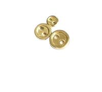 Botones redondos de resina, Botones de costura Metal for manualidades, 50 Uds., 3-8mm, Multicolor, for ropa muñecas 1:12 1:6(Golden,3mm)
