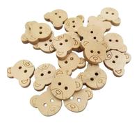 Botones redondos de resina, Botones de madera oso, 20, 50, 100 Uds., dijes osito peluche, botones artesanales costura con 2 agujeros for niños(20pcs)