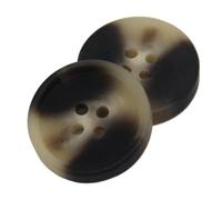 Botones Redondos De Resina De Cuerno Mate, 15/21/25Mm, Color Beige Y Negro, Botones Diy, Negro, 15mm 30pcs