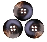 Botones ResinSuit 20 piezas Botones de cuerno búfalo 4 agujeros redondos multicolor 12-25 mm(Coffee+black,36L=23.0MM 20PCS)