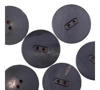 Botones ResinSuit 20 piezas botones de cuerno búfalo café negro varios tamaños redondos 2 agujeros abrigo traje artesanía(Black 20pcs,32L=20.0 MM)