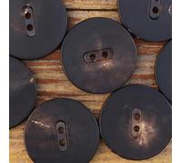 Botones ResinSuit 20 piezas botones de cuerno búfalo café negro varios tamaños redondos 2 agujeros abrigo traje artesanía(Coffee 20pcs,44L*28MM)