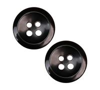 Botones ResinSuit Botones de traje cuerno búfalo negro/café, 4 agujeros, redondos, 20 piezas, 12-25 mm, for manualidades(Black,18L=12.0MM 20PCS)
