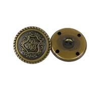 Botones Retro 10/20 piezas 15-25mm abrigo botón de vástago de Metal Decoración Retro botones for camisa hebilla de cobre hueca accesorios de costura(B3-15-Bronze,18mm-10Pcs)