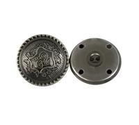 Botones Retro 10/20 piezas 15-25mm abrigo botón de vástago de Metal Decoración Retro botones for camisa hebilla de cobre hueca accesorios de costura(B3-15-Black,15mm-20Pcs)