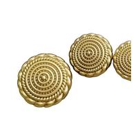 Botones Retro Botones circulares de Metal for traje, chaqueta, suéter, abrigo, botones, 10 Uds. De botones decorativos simples redondos(Color3,15MM)