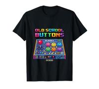 Botones Retro Old School Gamer Estilo Pixel Camiseta