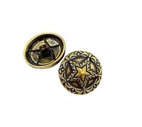 Botones vintage 10 Uds. Botones de Metal Vintage abrigo pequeños botones aromáticos cara estampada suéter decorativos para bricolaje(Color1)