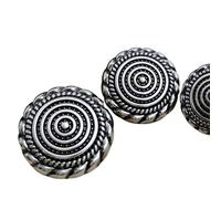 Botones vintage Botones circulares de Metal for traje, chaqueta, suéter, abrigo, botones, 10 Uds. De decorativos simples redondos para bricolaje(Color2,23.0mm)