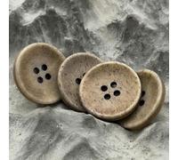 botones vintage, Botones de cuerno búfalo natural, 10 unidades, 15/20/23/25 mm, color caqui, 100% hueso, redondos 4 agujeros for manualidades(Khaki,36L=23.0MM 10PCS)