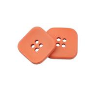 botones vintage, Botones de resina cuadrados y redondos for niños, 10 unidades por lote, 18/21/25/28/30 mm, for coser ropa, manualidades bricolaje(Square Orange,25mm)