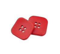 botones vintage, Botones de resina cuadrados y redondos for niños, 10 unidades por lote, 18/21/25/28/30 mm, for coser ropa, manualidades bricolaje(Square Red,28mm)