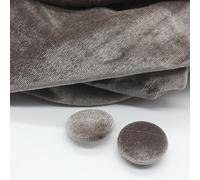 botones vintage, Botones redondos de terciopelo dorado, 10 unidades, 10-28 mm, recubiertos tela, con vástago metálico, for costura y manualidades(Bean Paste,25mm)