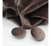 botones vintage, Botones redondos de terciopelo dorado, 10 unidades, 10-28 mm, recubiertos tela, con vástago metálico, for costura y manualidades(Dark Brown,12mm)