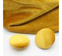 botones vintage, Botones redondos de terciopelo dorado, 10 unidades, 10-28 mm, recubiertos tela, con vástago metálico, for costura y manualidades(Golden Yellow,15mm)