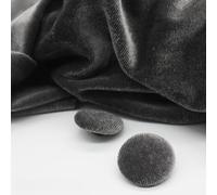 botones vintage, Botones redondos de terciopelo dorado, 10 unidades, 10-28 mm, recubiertos tela, con vástago metálico, for costura y manualidades(Gray,15mm)