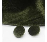 botones vintage, Botones redondos de terciopelo dorado, 10 unidades, 10-28 mm, recubiertos tela, con vástago metálico, for costura y manualidades(Army Green,25mm)