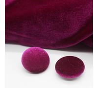 botones vintage, Botones redondos de terciopelo dorado, 10 unidades, 10-28 mm, recubiertos tela, con vástago metálico, for costura y manualidades(Purple Red,18mm)