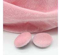 botones vintage, Botones redondos de terciopelo dorado, 10 unidades, 10-28 mm, recubiertos tela, con vástago metálico, for costura y manualidades(Light Pink,12mm)
