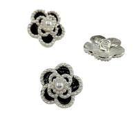 botones vintage para abrigos, Faux Pearl Shank Buttons Pack Of 6 Multicolor 18mm And 23mm(Pearl Black,23mm 6pcs)