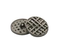 botones vintage para abrigos, Metal Shank Buttons Multicolor 18-25mm Pack Of 15(15pcs Silver,36L=23.0MM)