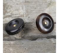 botones vintage para abrigos, Paquete de botones cuerno 20 en negro y café 12 a mm for trajes manualidades(Coffee 20pcs,18L=12.0MM)