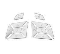 Botones Volante Coche Para Benz Para CLA Para GLA 2014 2015 Clase E W212 2010-2014 Kits Botones Interruptor Volante Coche Cubierta Embellecedora Pegatina Control(Plata)