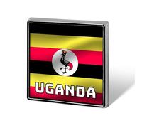 Botones Y Alfileres Con La Bandera Nacional De La República De Uganda Broche Personalizado Con Forma Cuadrada Circular O De Corazón Para Hombre Y Mujer Ideal Para Bodas Discursos Reuniones Y Fiestas