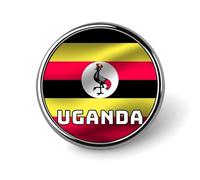 Botones Y Alfileres Con La Bandera Nacional De La República De Uganda Broche Personalizado Con Forma Cuadrada Circular O De Corazón Para Hombre Y Mujer Ideal Para Bodas Discursos Reuniones Y Fiestas