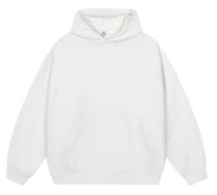 Botong Sudadera con capucha para hombre, de gran tamaño, a la moda, casual, manga larga, con capucha, ropa de calle, blanco, M
