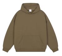 Botong Sudadera con capucha para hombre, de gran tamaño, a la moda, casual, manga larga, con capucha, ropa de calle, caqui, M