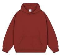 Botong Sudadera con capucha para hombre, de gran tamaño, a la moda, casual, manga larga, con capucha, ropa de calle, rosso, M